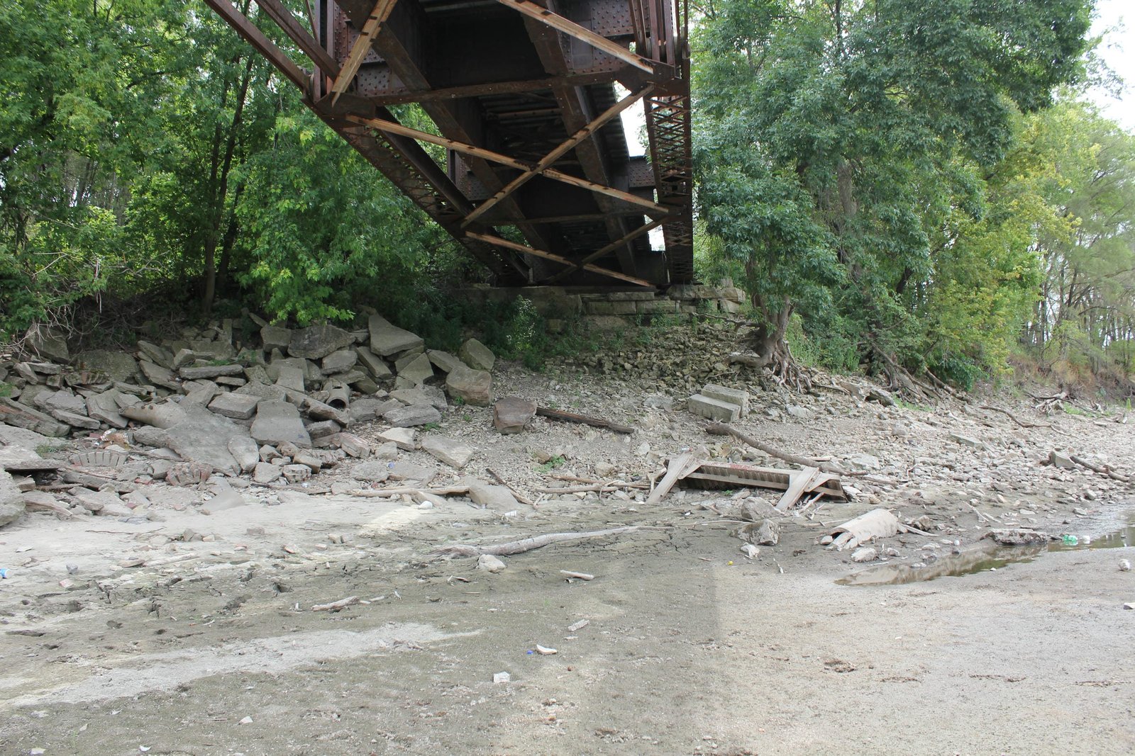 Under west span (span #4), looking west